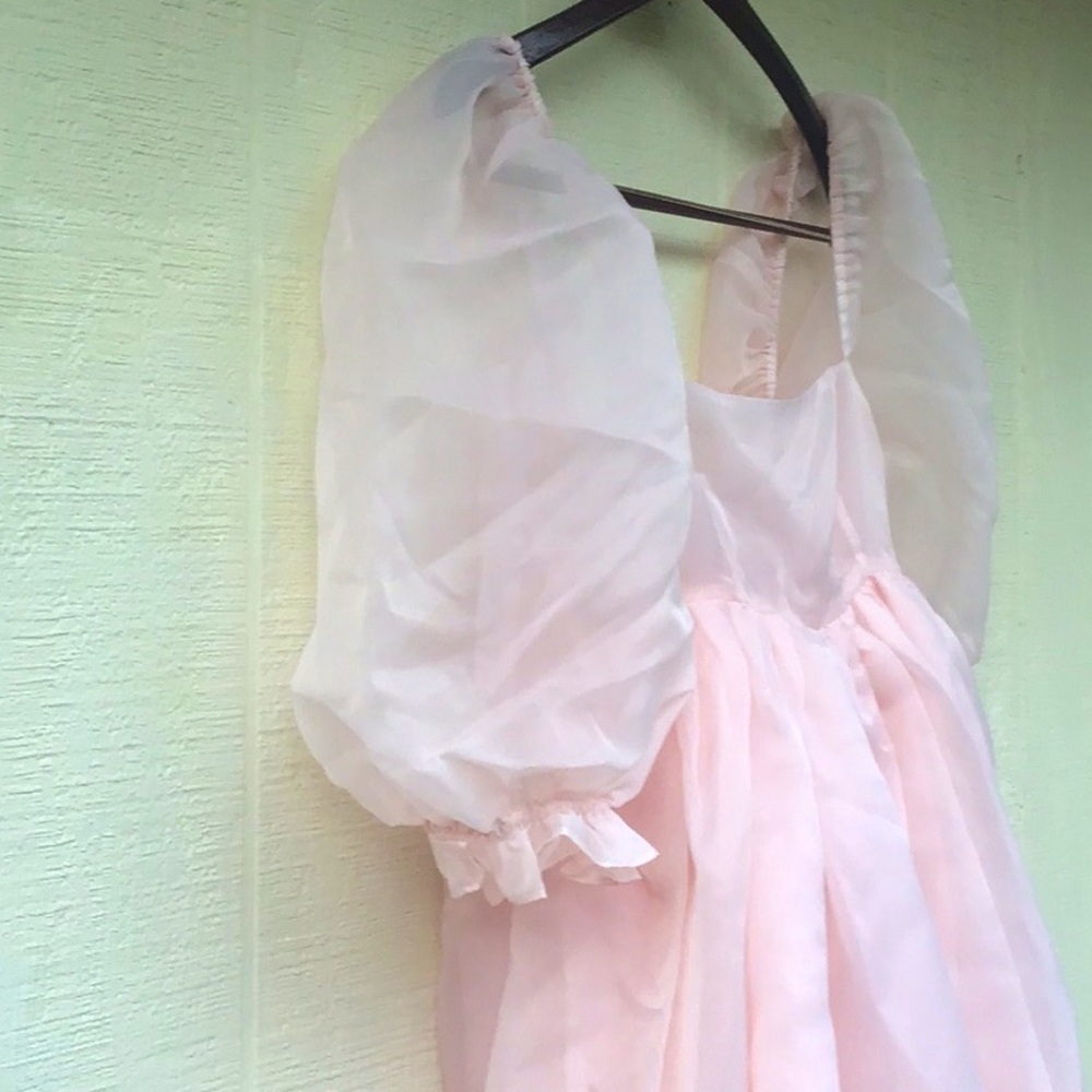 Selkie French puff dress in ballerina pink - Picture 11 of 16